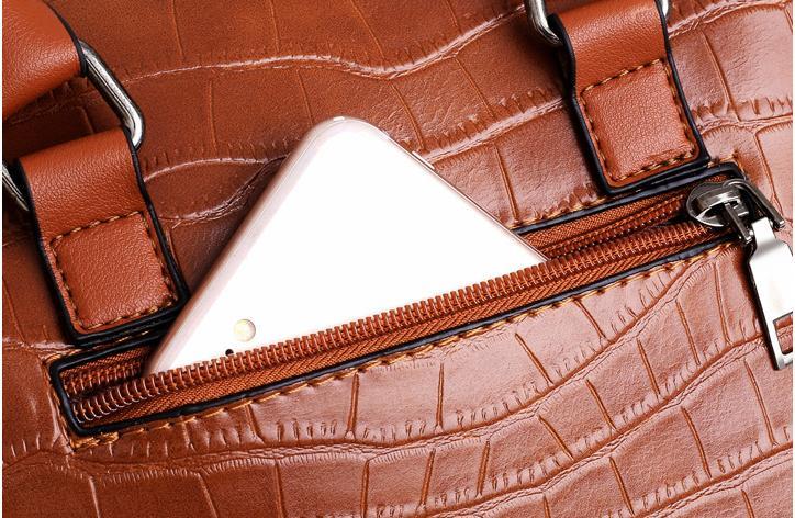 Malin | Nowoczesna skórzana torba w 4 częściach