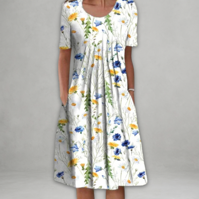 Eira™ - Elegancka sukienka w Kwiaty Zakrywająca Brzuch