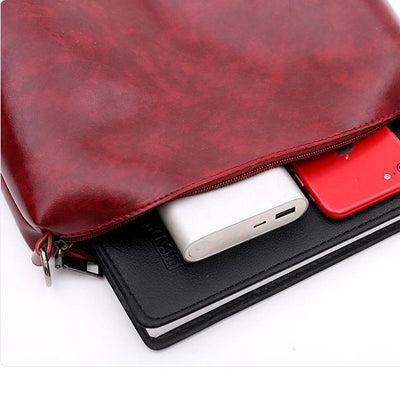 Elin | Vintage 4-częściowa torba skórzana