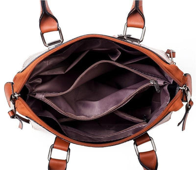 Malin | Nowoczesna skórzana torba w 4 częściach